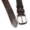 Men's Retro Business Belt - Genuine Cowhide Leather with Alloy Pin Buckle and Embossed Design