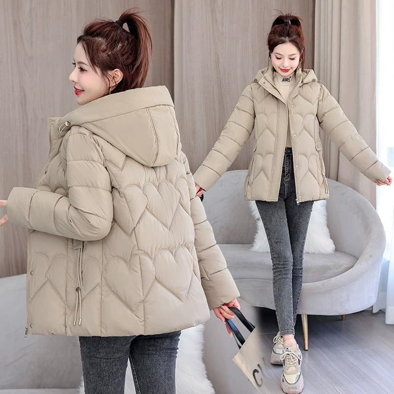 Hooded Autumn and Winter Cotton-padded Jacket Women's Short Korean Version of The Loose Cotton-padded Jacket Thickened Warm All-match Women's Jacket