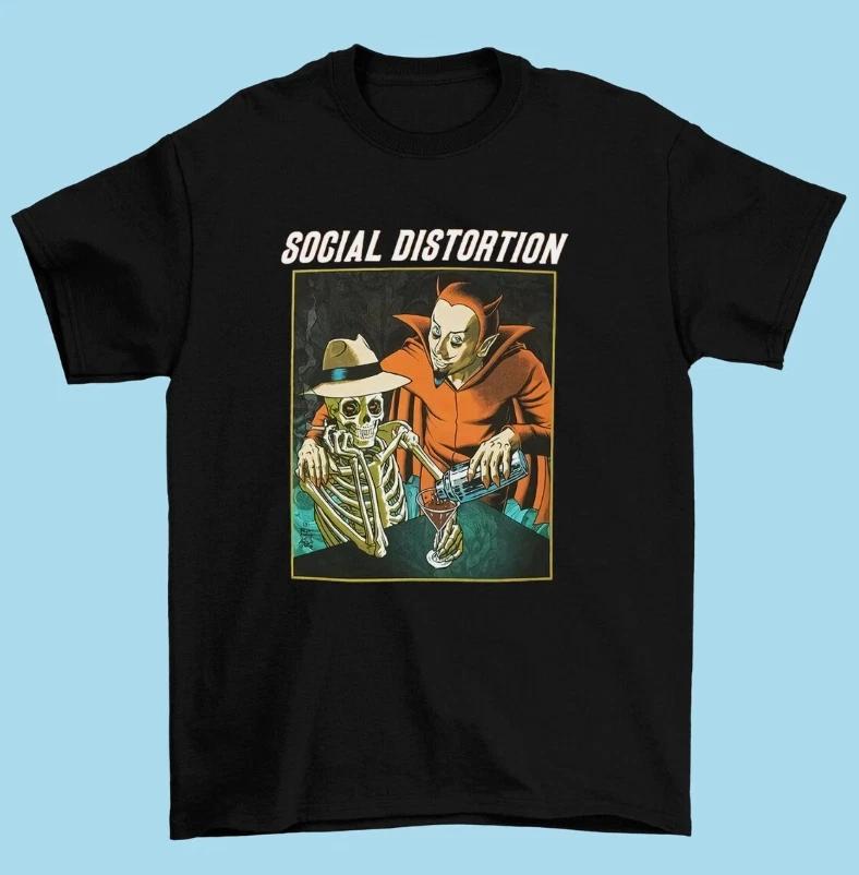 

Футболка с принтом тура Social Distortion Полный размер S-5XL S