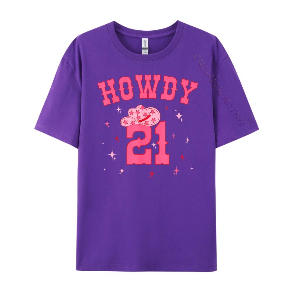 Groovy Howdy 21 Funny Retro Cowgirl Awesome 21st Birthday Christian Tshirt Men Woman Luxury Brand Slogan