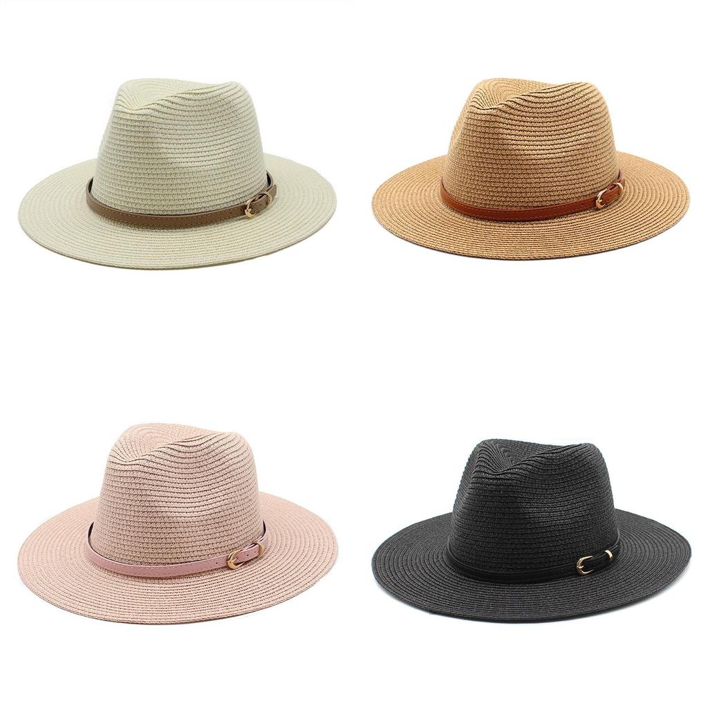 Cappello di Paglia di Carta a Tesa Larga per Protezione Solare e Moda Cappello da Sole Estivo da Spiaggia