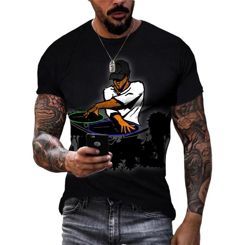 Sommer Mode Neue Musikalische Elemente grafische t-shirts Männer Trend Hip Hop Street Style Cooles T-shirt 3D Gedruckt harajuku tees Tops