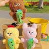 Jinnew Duck Bear Crocodile Soft Plush Keychain Doll With Rotating Element