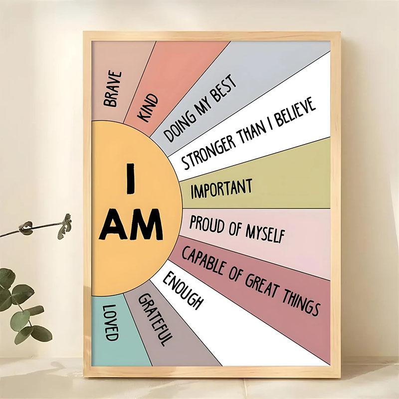 1pc Inspirational Quote Poster Wall Art Motivational Message Unique Gift Idea Poster Minimalistic Home Office Decor