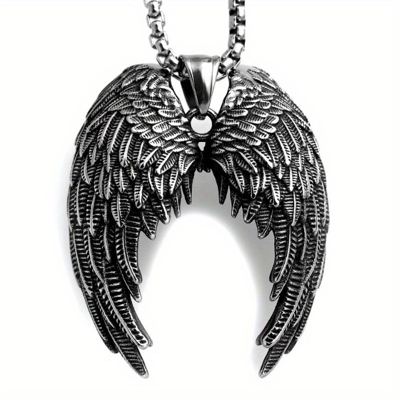 Angel Wings Necklace, Wings Feather Pendant Retro Punk Style, European and American Necklace