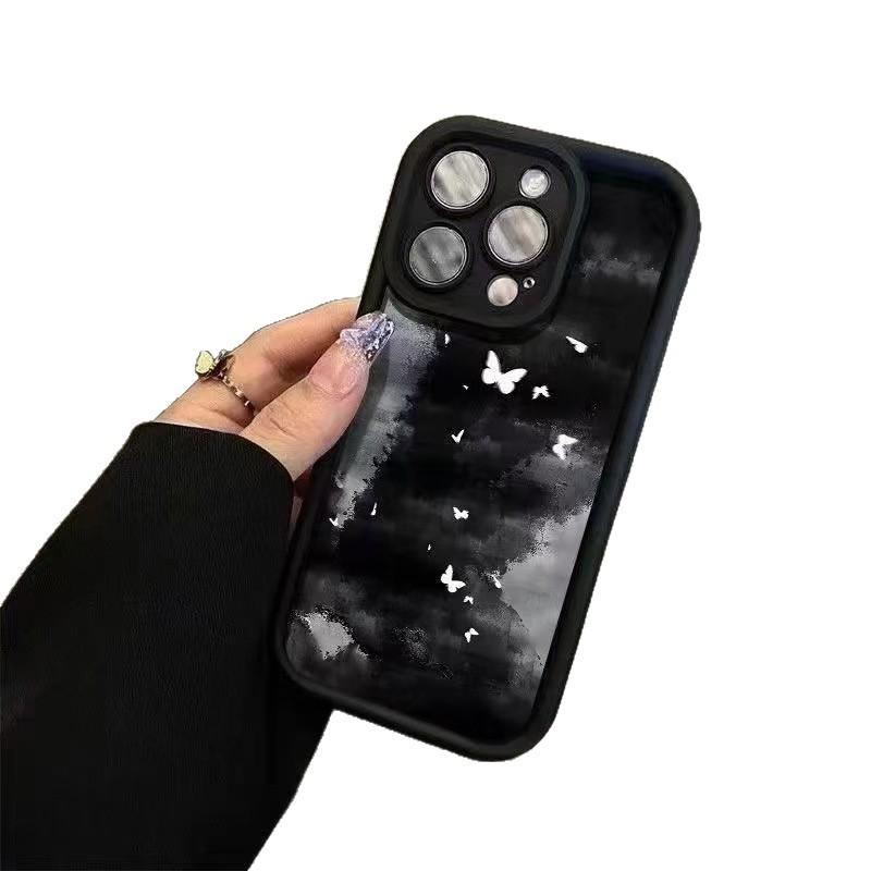 Niche Dark Butterfly iPhone 14/15/16/17 Pro Case, Cross-border European/American Style
