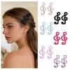 Cute Star Dot Striped Music Note Hair Clip Set Of 2pcs For Women Girls Kids Lightweight Acrylic Hair Accessories