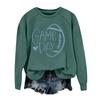 Unisex Fashion Print Long Sleeve Crewneck Sweatshirt for Casual Everyday Wear