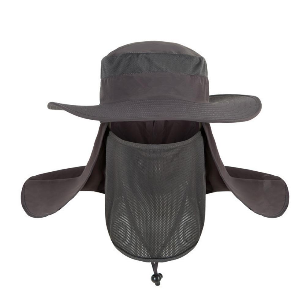 Breathable Large Round Brim Fishing Cap Quick Drying Anti-UV Summer Sun Hat Sun Block Visor Bucket Hat Travel