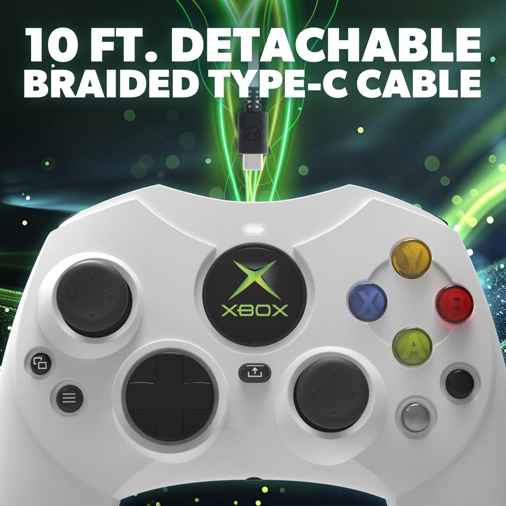 HYPERKIN DuchesS Kabelgebundener Controller Kompatibel mit Xbox Series Ein offiziell lizenziertes Xbox-Modell, das Nostalgie und (Weiß) XS/Xbox One/Windows