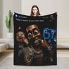 Stylish There is Motion at Your Front Door Neegy Funky Ehh Meme  Blankets Thin Coral Fleece Plush  Cozy Throw Blanket Machine