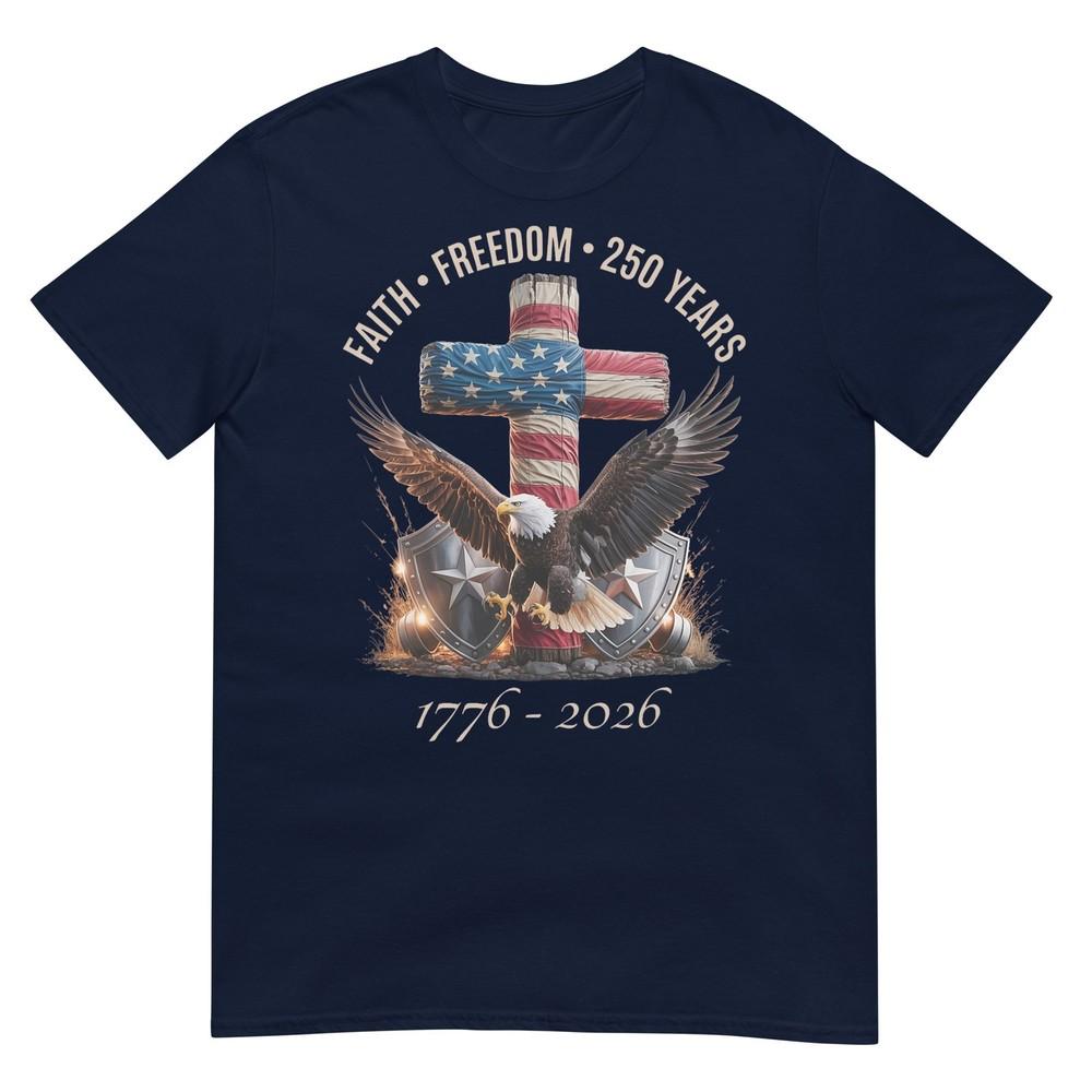 Vintage Faith Freedom 250 Years 17762026 Independence Usa Tshirt S
