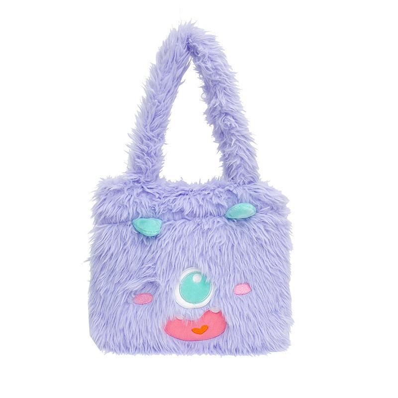 Soft Monster Character Tote Bag With Inner Phone Pocket For Girls And Teens