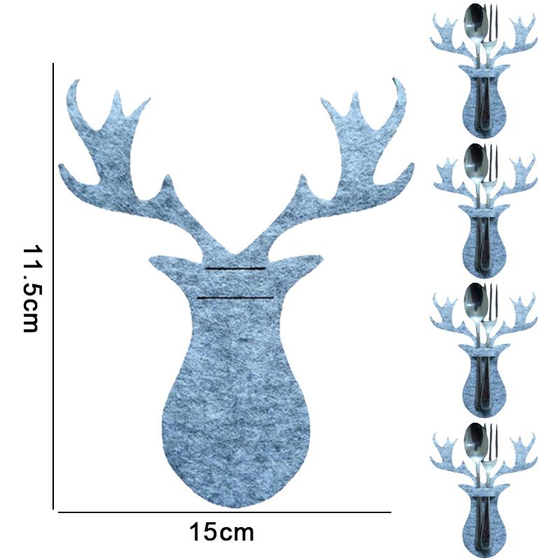 8/1Pcs Christmas Cutlery Holder Knife Fork Covers Snowflake Xmas Tree Pocket Cutlery Bag New Year Party Dinner Table Decorations