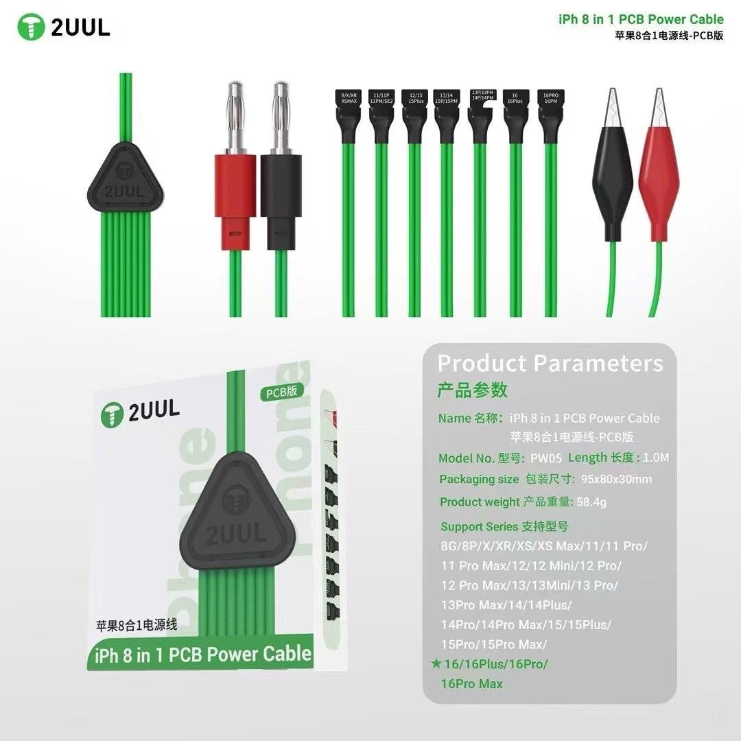 

2UUL mobile phone repair Apple mobile phone 8 in 1 power cord IP8-16 repair detection - PCB version repair tool красный