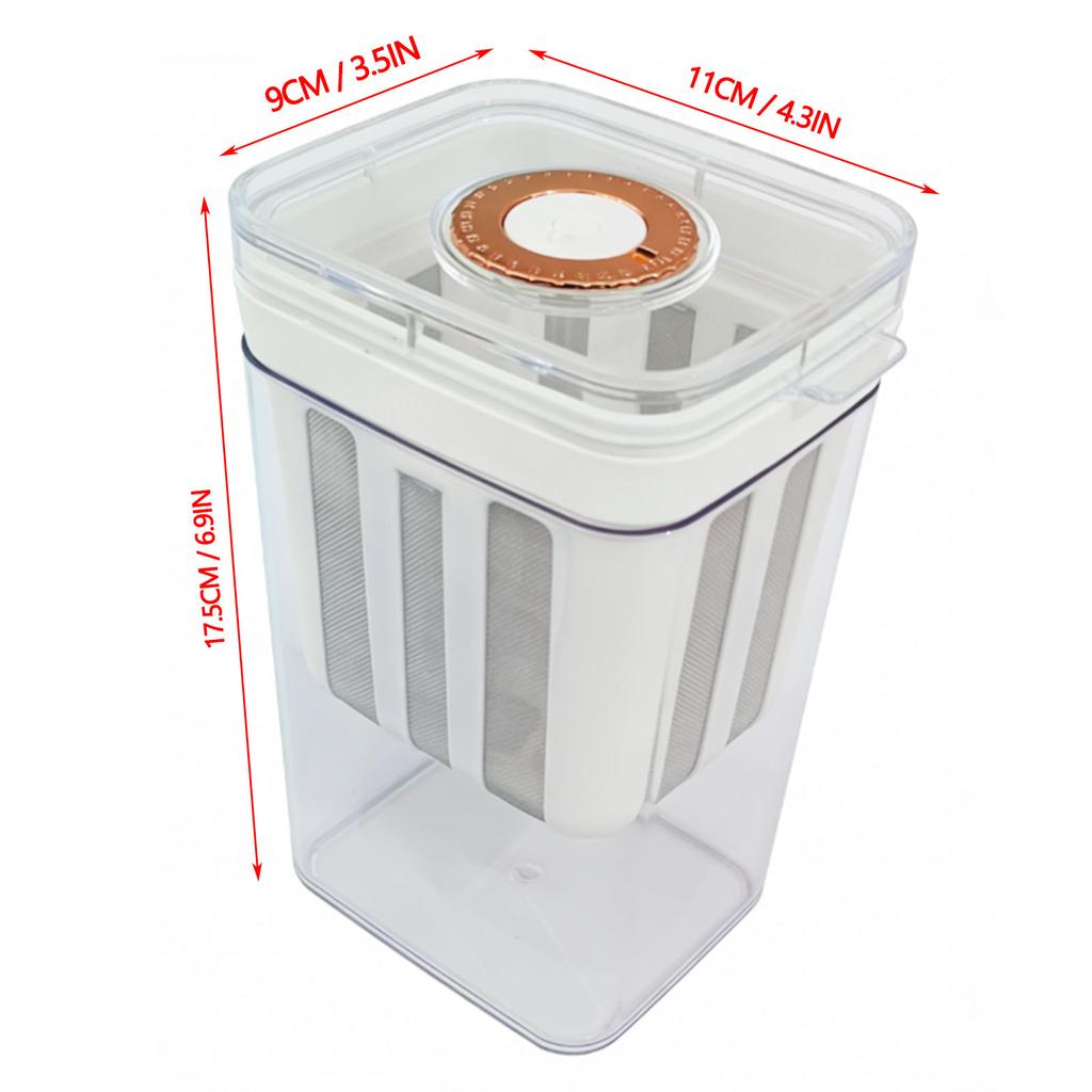 Colino per Yogurt 1100ml Grande Capacità Multifunzionale Rete Fine Filtro per Yogurtiera con Coperchio a Valvola Temporizzata per Fatto in Casa