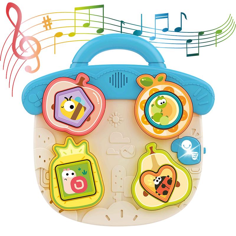 Montessori Baby Shape Cognitive Matching Board Game with Sound Intelligence Training Music Toys Early Educational Puzzle Toys