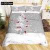 Snow Mountain Bedding Set Winter Snow Scene Comforter Cover for Boys Girls Kids 3D Duvet Cover Set Bedroom Decor 3 Pcs Full Size