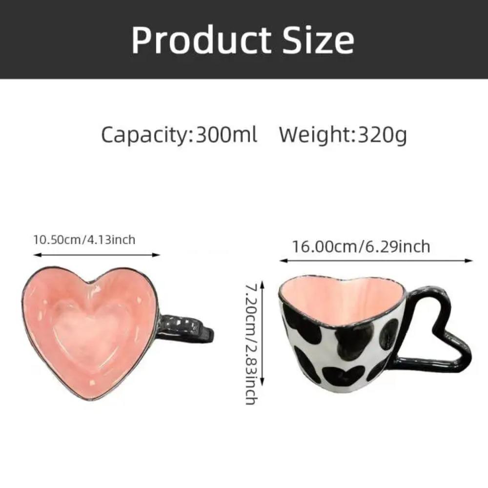 

300 мл креативная кружка с ручкой Love Handle расписанная вручную полосатая кружка Love Cow Pattern керамическая кофейная чашка Handhold Love Modeling Cup 301-400ml