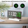 6.6  Large Display Digital Desk Clock, Dual Alarm Clock with Indoor TemperatureCelsiusDate, USBCelsiusType-C Charging Ports, 6-  Dimmer, 5 Volume