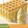 Osmanthus Scent Tear-Free Kitchen Garbage Bags - Thickened, Disposable, Drawstring Closure, Handheld Storage.