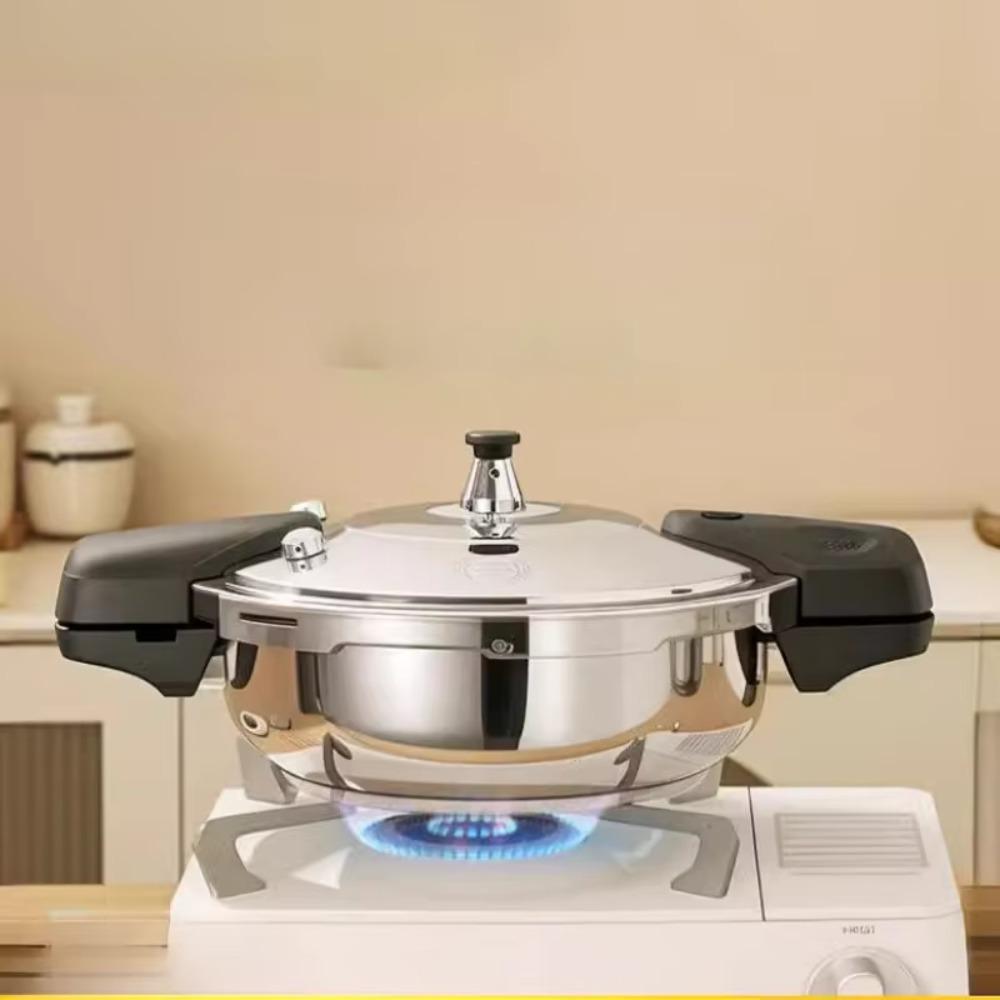 Double Handle Mini Pressure Pot Thickened Soup Pot Multipurpose Pressure Cooker Induction Cooker