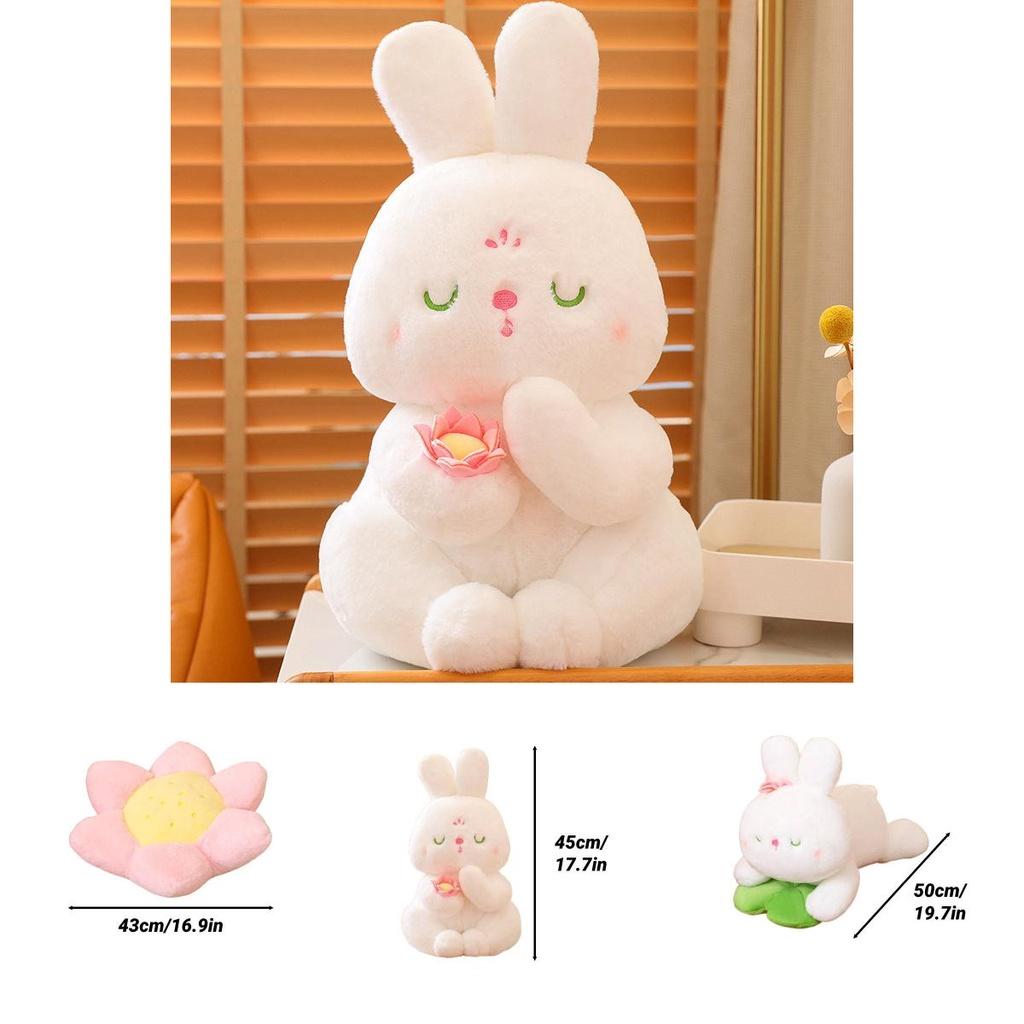 New Bunny Plush Toy Doll Soft And Fluffy Lotus Seat Cushion Sitting Rabbit Ideal Gift For Kids Bunny Plush)