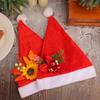 Party Santa Hat Decoration High Plush Santa Hat Festive Plush Velvet Santa Hat with Snowflake Decoration for Adults for New