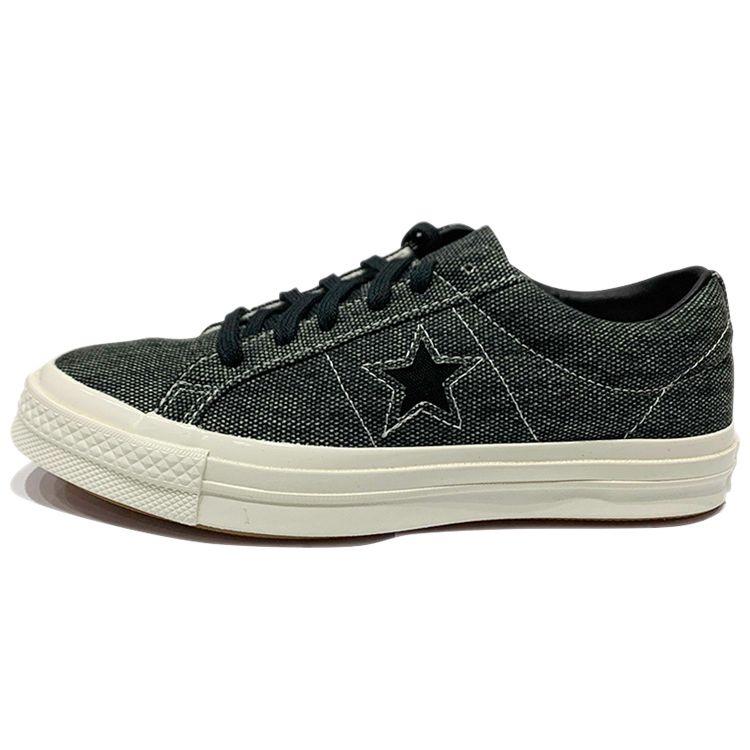 Converse One Star Series Retro Comfortable Low Top Canvas Shoes Unisex Sneakers Black 167835C