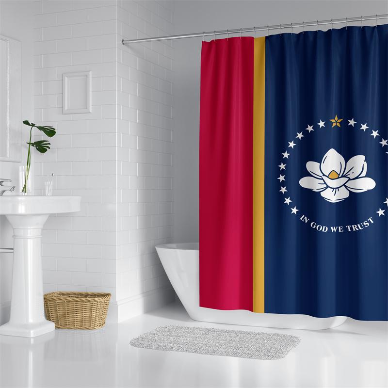 

Aertemisi Mississippi Shower Curtain Set With Grommets And Hooks For Bathroom Decor W60H190(CM)-1 Pcs