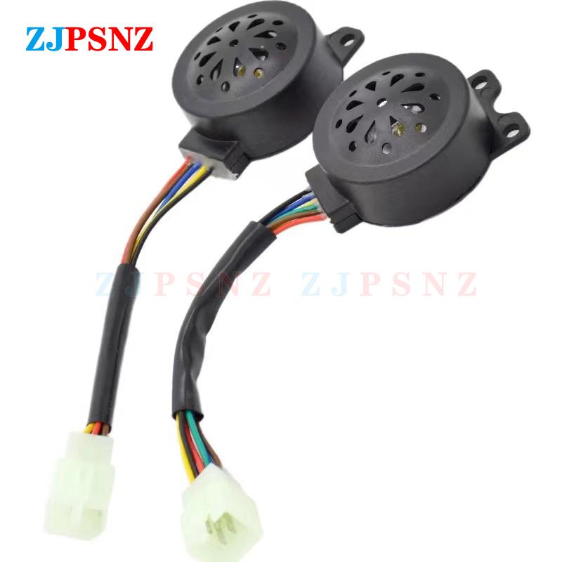 4IN1 48V-72V Horn Reversing Steering Anti-theft Electronic Speaker Led Flasher Waterproof For Motorcycle Scooter e-bike 6Wires