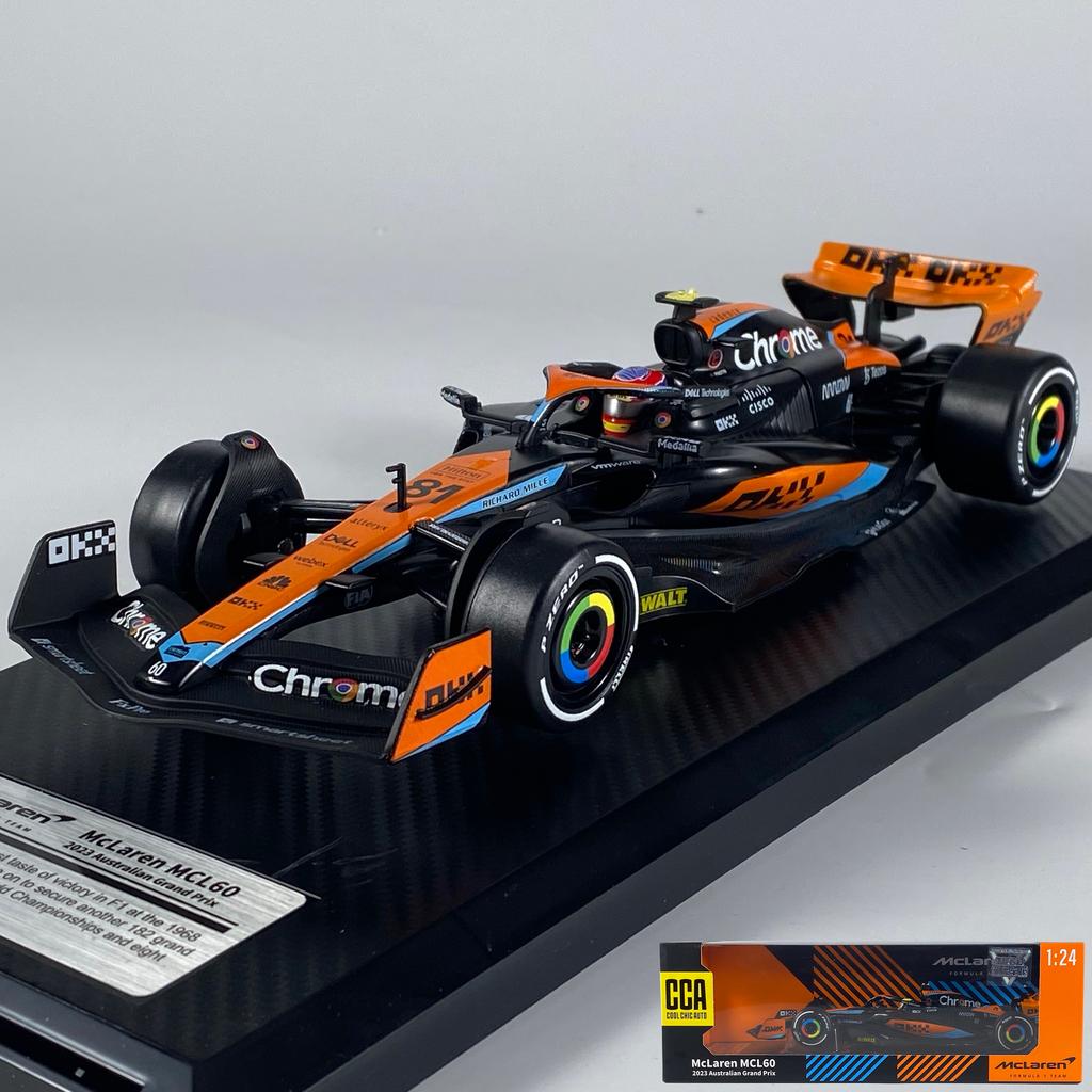 1:24 Mclaren MCL60 2023 4# Lando Norris P2 British GP F1 #81 Oscar Piastri Alloy Diecast Model Car Trendy Toy Collect Ornaments