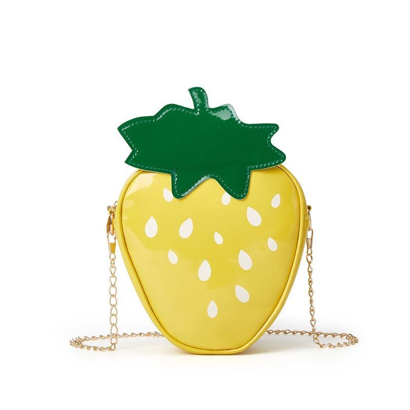 Fashion Chain Bag Spring New Trend Korean Version Three-Dimensional Cartoon Strawberry Shoulder Bag Women'S Commuter Versatile Bag