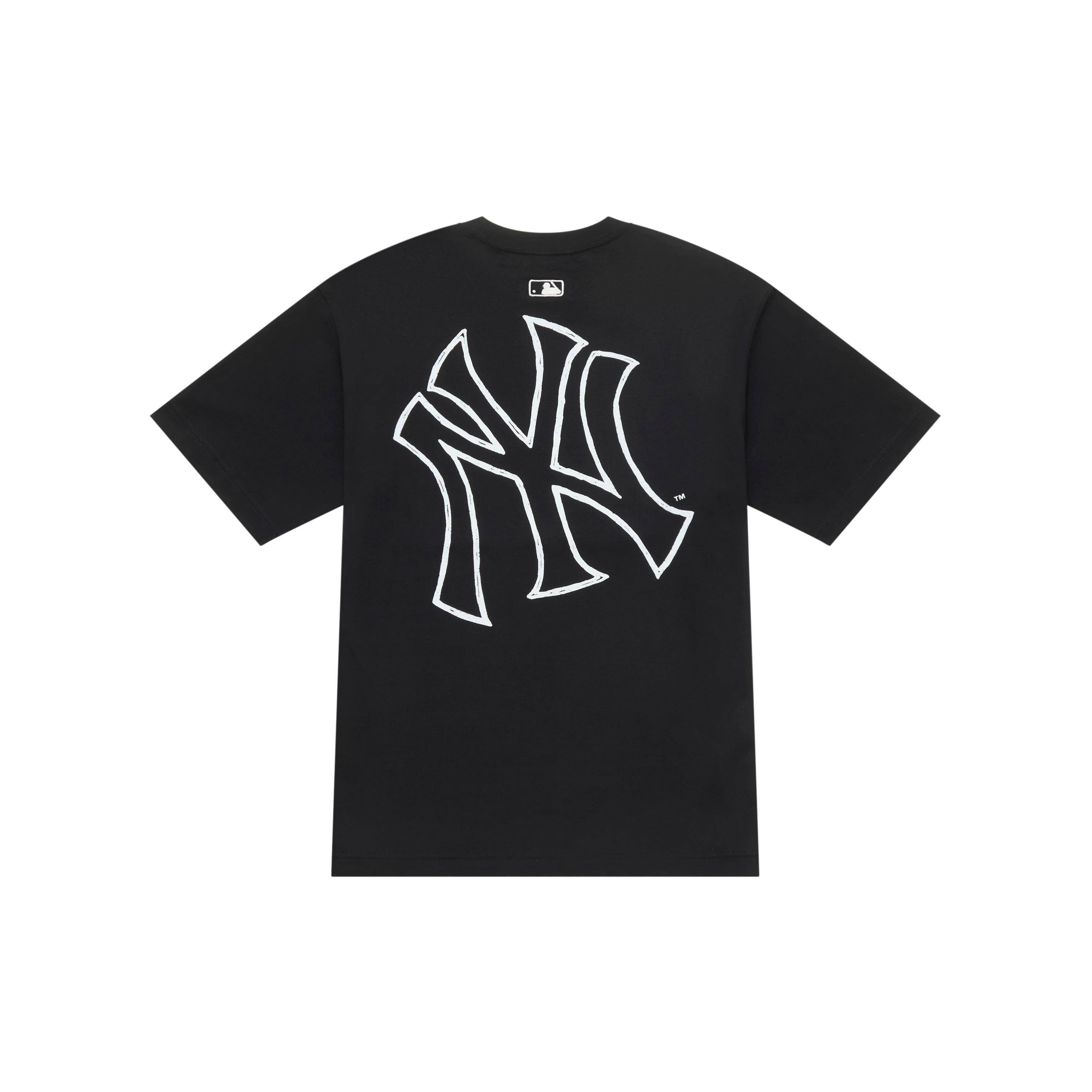 MLB MONOGRAM 25SS T Shirt Unisex Black 3ATSB7053-50BKS XS