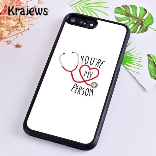 Krajews You're My Person Greys Anatomy phone Case coque For iPhone 17 Air 17 Air 16e Pro 15 14 Plus 11 12 Max 13 cover