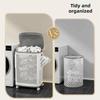 Plastic Folding Dirty Clothes Basket Dust-proof Rolling Laundry Basket  Apartment