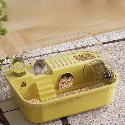 „Geräumiger Goldhamsterkäfig aus Acryl – luxuriöser Lebensraum für Haustiere“