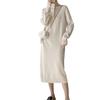Premium Feeling with Coat Base Knitted Dress Autumn and Winter New High-neck Straight Medium and Long Sweater Skirt Women