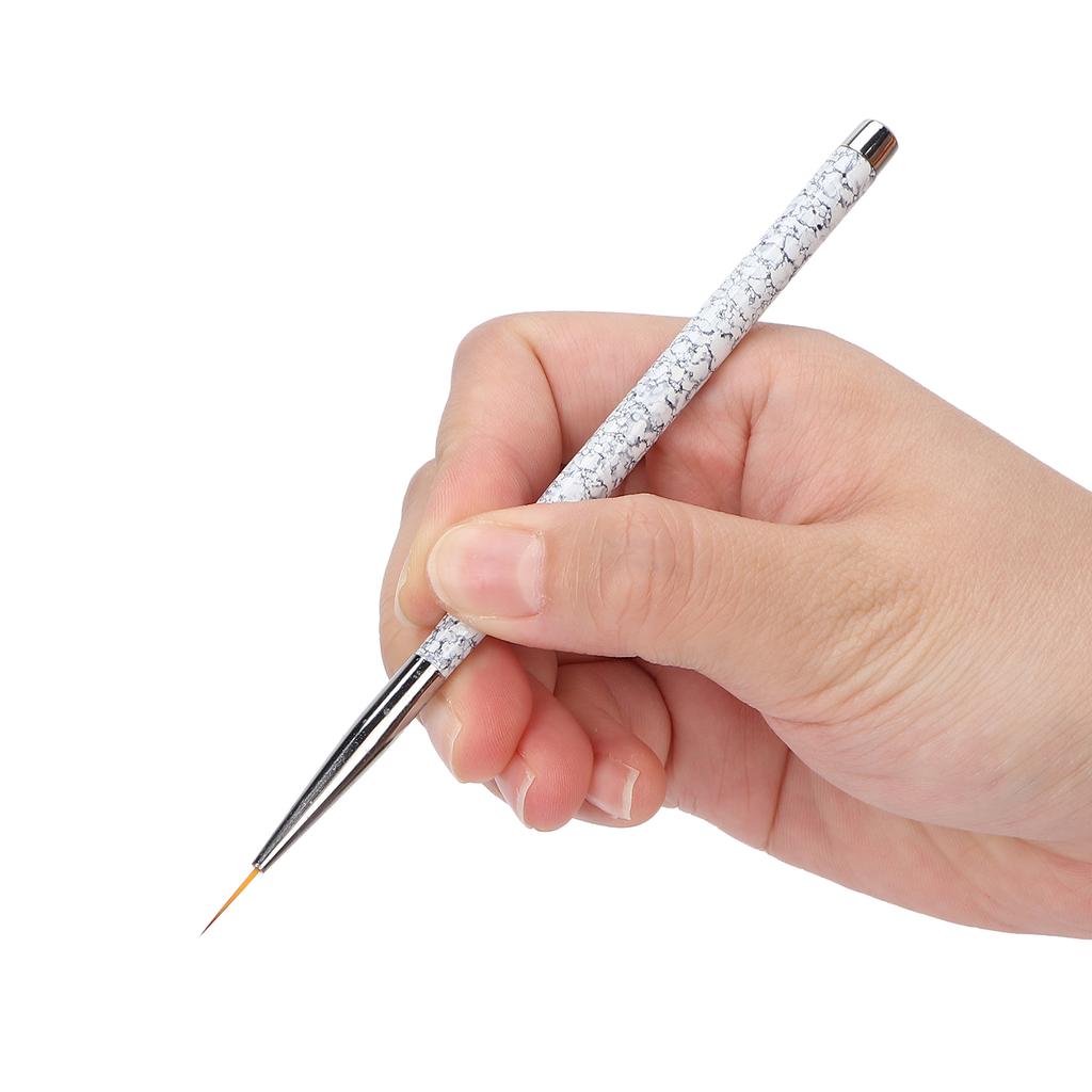 Ensemble de 3 Pinceaux Liner Professionnels pour Nail Art Pinceaux pour Peinture et Dessin d'Ongles Ensemble Outils de Manucure