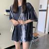 New Best Friend Outfit Summer Tie-dyed Short-sleeved T-shirt for Women Casual Loose Korean Tops for Women