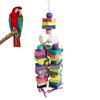 WTEMPO Building Blocks Toys For Small Medium And Large Parrots Pet Rainbow Bite String Toys Ladders 