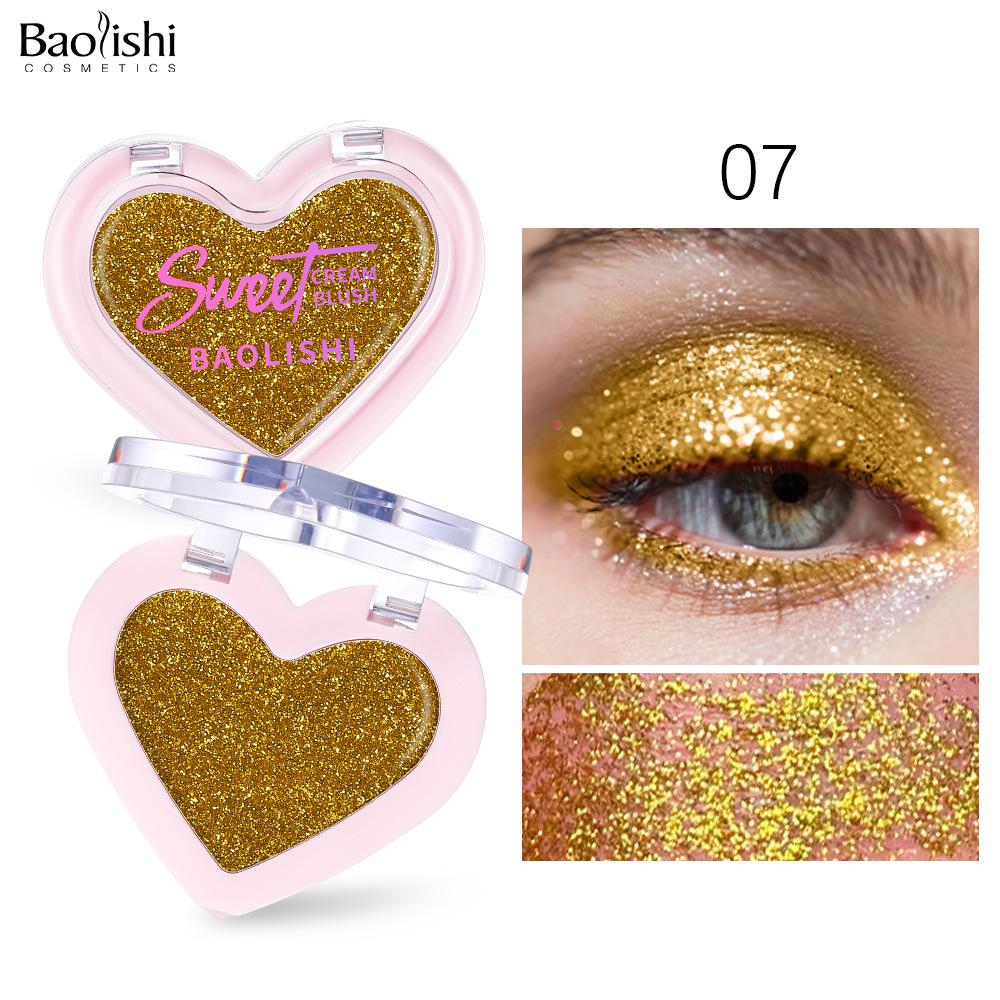 Palette di Glitter a Forma di Cuore a 8 Colori Paillettes Grandi Adesivi per Corpo Viso Gel Oro Argento Viola Flash Scintillante Ombretto Monocromatico