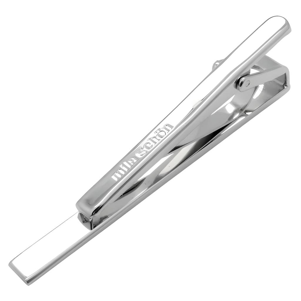 Mila Schon Black Stripe Crystal Glass Tie Bar Clip/Tie (mst8391)
