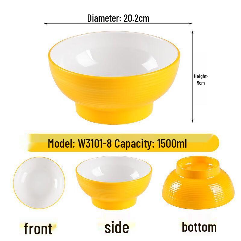 Jijun A5 Melamine High-Footed Soup Bowls (10-Pack)