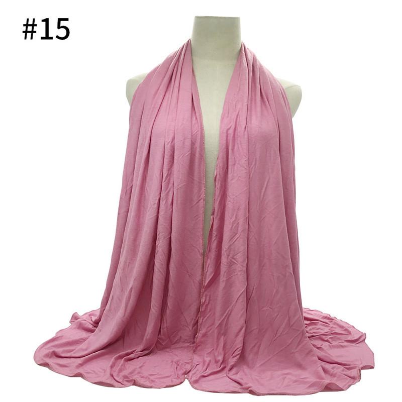 Ramadan Oversized Modal Cotton Jersey Hijabs Women Long Muslim Shawl Scarf Plain Soft Turban Head Wraps Abaya Islamic 180*85Cm