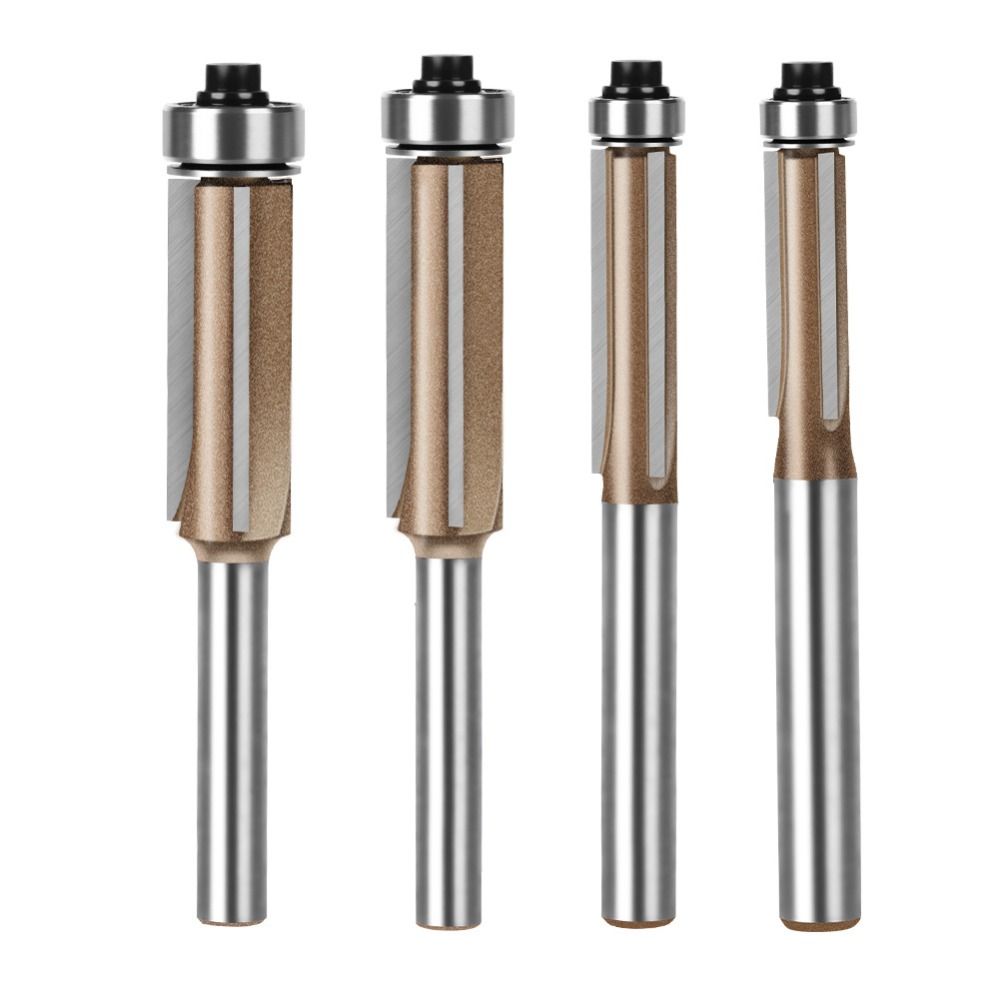 Accessories Universal Flush Trim Bits Professional Top Bearing Flush Trim Router Woodworking Coating Trim Router Bits