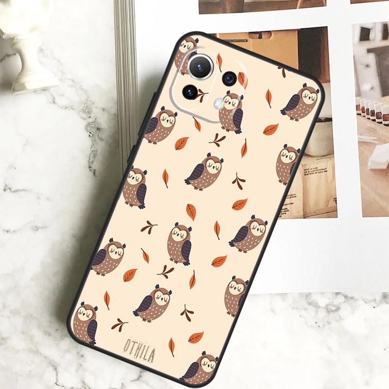 Eulenmuster Hülle für POCO M6 Pro F3 F5 M5s X3 X5 X6 Pro Xiaomi 14 13 Ultra 11T 12T 13T Pro 12 Lite Cover