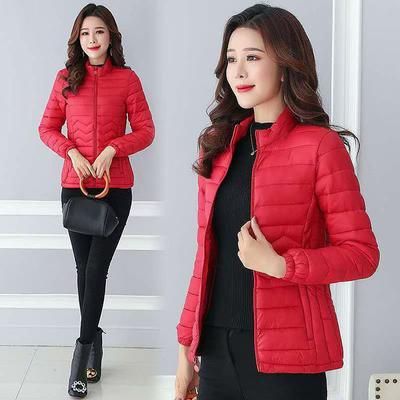 Vêtements courts matelassés en coton pour femmes, nouvelles vestes matelassées en coton slim-fit d'hiver, vestes matelassées à col montant.