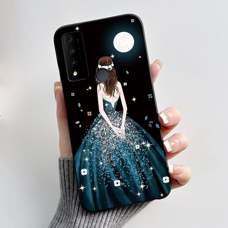 Case For TCL 30V 5G T781S Fundas TCL 30 XL T701DL Capa Soft Silicone Black Shell TCL 30 XE 5G Cover Cute Printing Pattern Casing