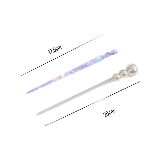 Tortoiseshell-style Stick Hairpin, Simple Hair Accessory, Yukata, Wisteria Flower, Pearl